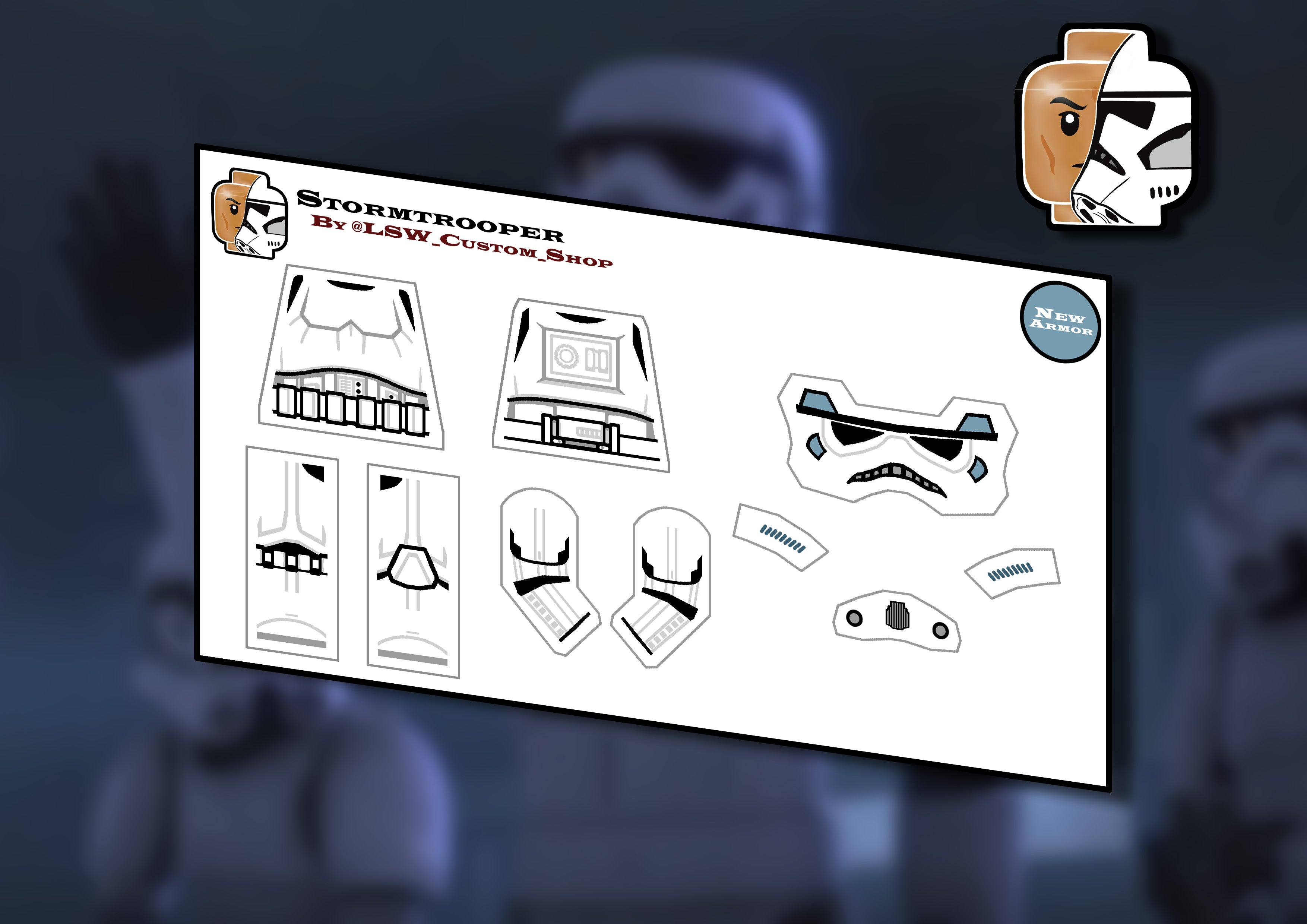 Stormtrooper Python Pattern Stormtrooper New Template (multiple variants) – LSW Custom Shop