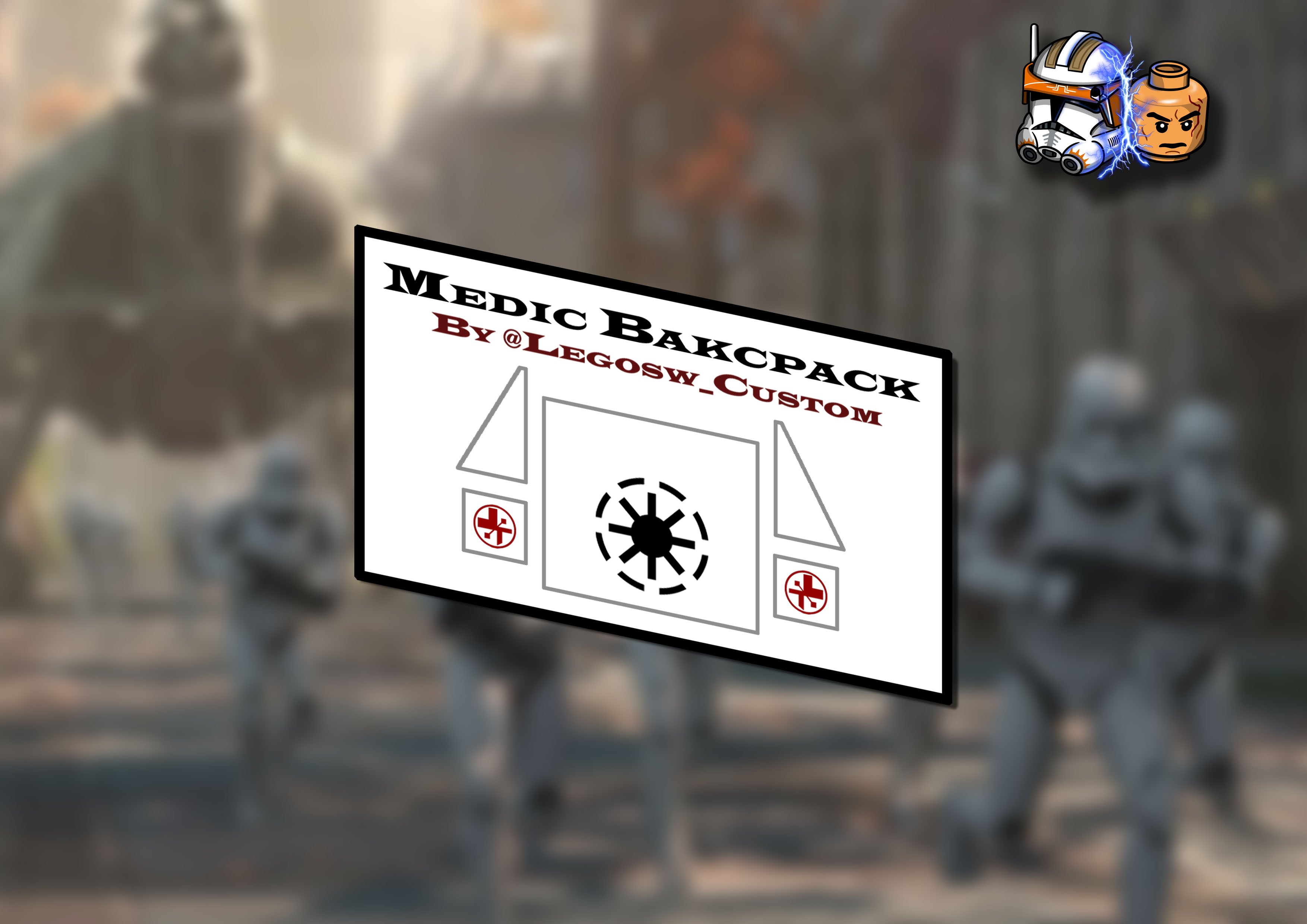 Clone Backpack Decal Grunt Medic