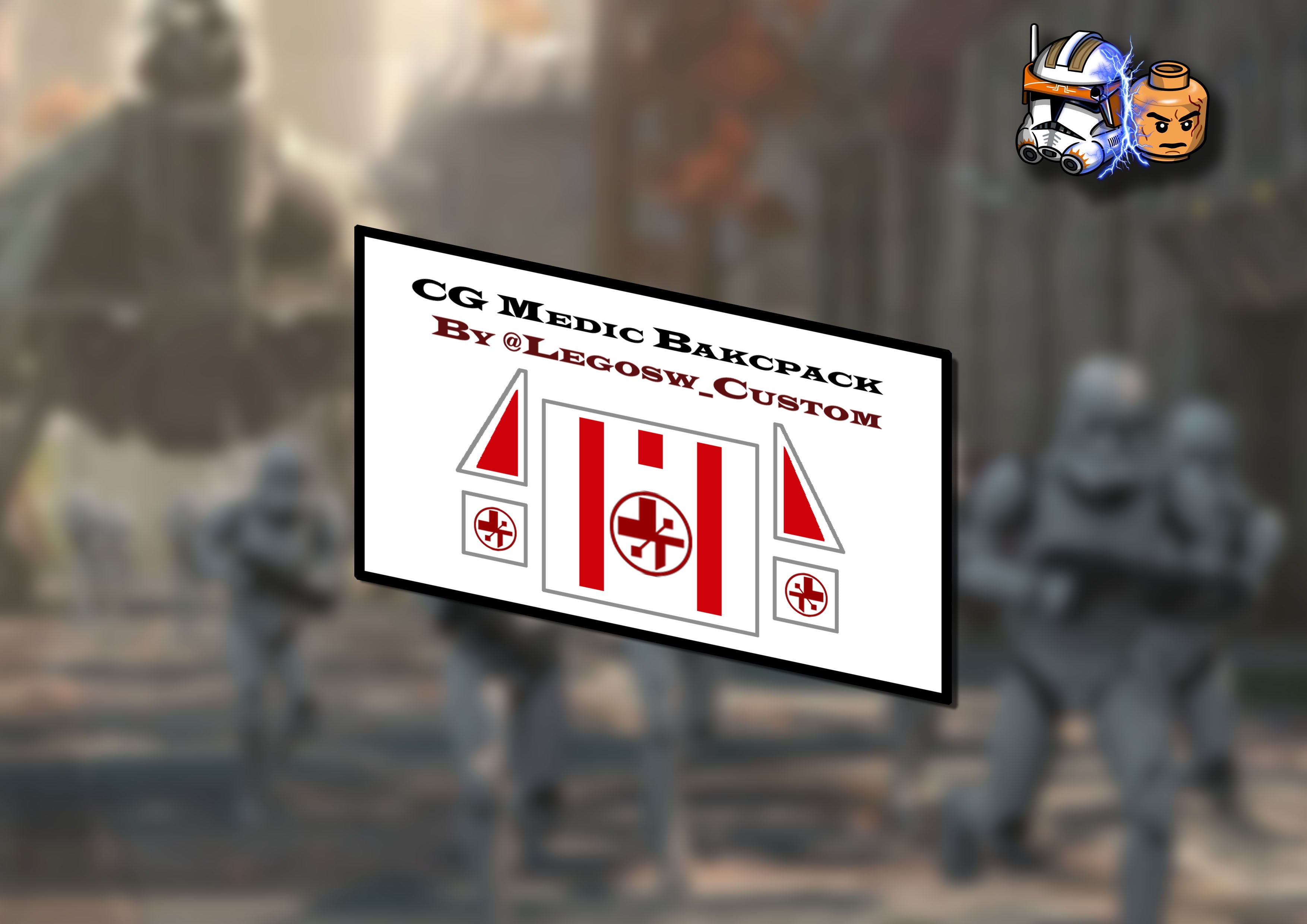 Clone Backpack Decal Shock Medic